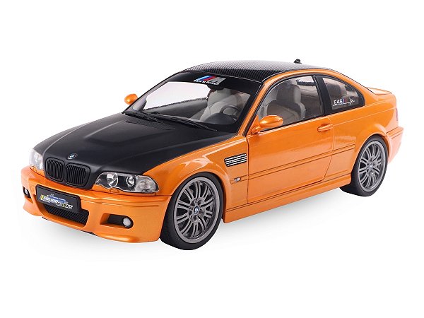 BMW E46 M3 Coupe Solido Works 2000 1:18 Solido Laranja