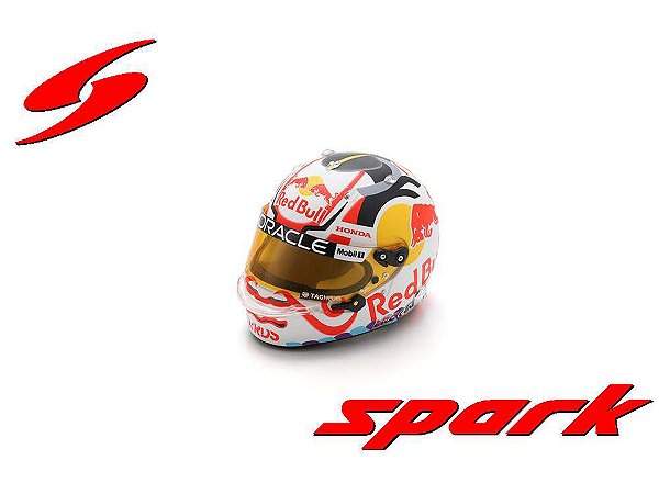 Capacete Yuki Tsunoda GP Japão 2025 Oracle Red Bull Racing 1:5 Spark