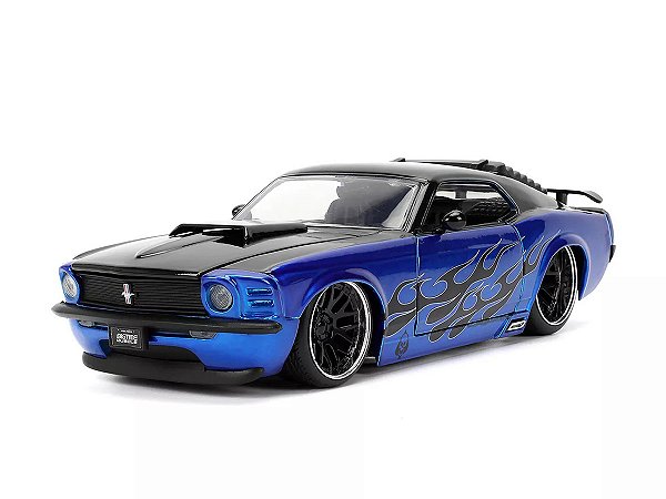 Ford Mustang Boss 429 1970 Big Time Muscle 1:24 Jada Toys Azul