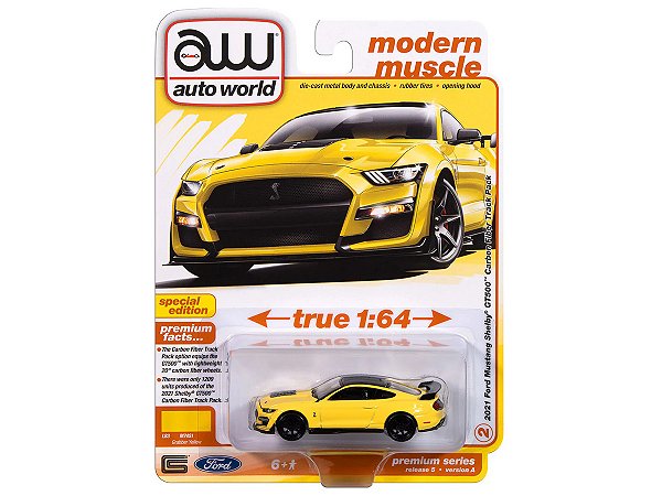 Ford Mustang Shelby GT500 2021 Carbon Fiber Track Pack Release 5A 2024 1:64 Autoworld Premium