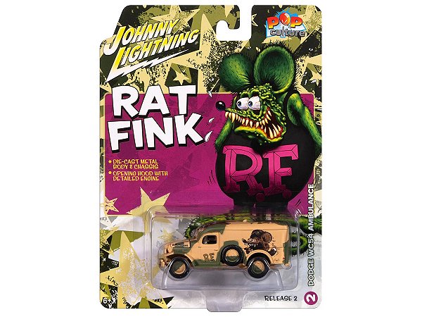 Dodge WC54 Ambulance Rat Fink Release 2 2024 1:64 Johnny Lightning Pop Culture