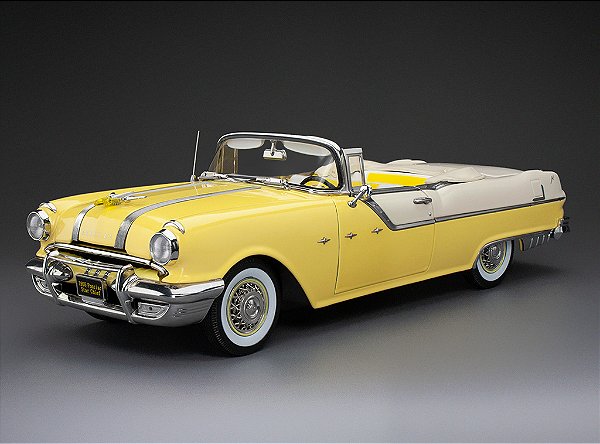 Pontiac Star Chief 1955 Conversível 1:18 Sunstar Platinum Amarelo