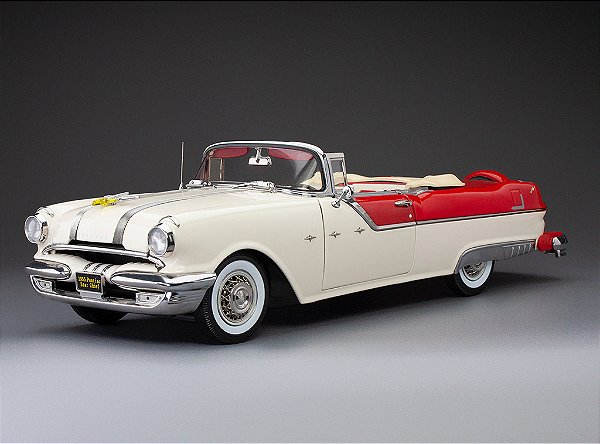 Pontiac Star Chief 1955 Conversível 1:18 Sunstar Platinum Branco