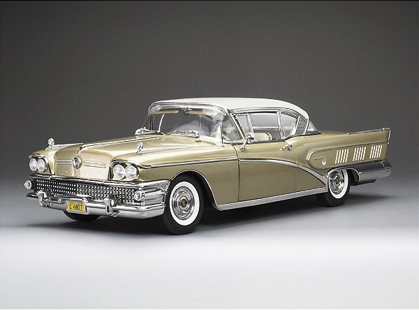 Buick Limited Riviera Coupe 1958 1:18 Sunstar Platinum Dourado