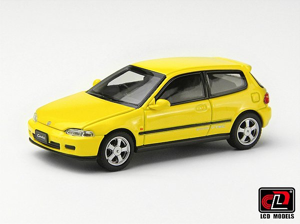 Honda CIVIC SiR II (EG6) 1:64 LCD Models Amarelo