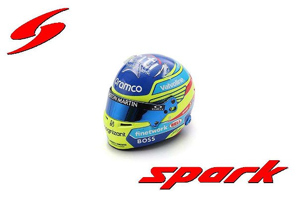 Capacete Fernando Alonso Aston Martin Aramco F1 Team 2024 3 1:5 Spark
