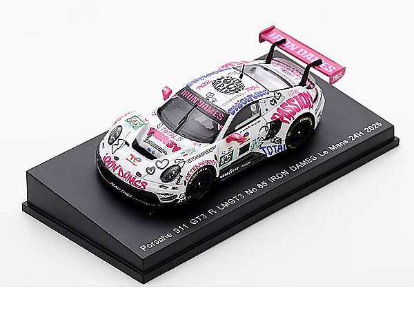 Porsche 911 GT3 R LMGT3 No.85 IRON DAMES 24Hs Le Mans 2025 1:64 Spark