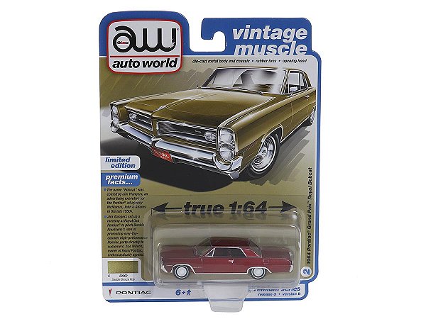 Pontiac Grand Prix Royal Bobcat 1964 Release 3B 2022 1:64 Autoworld Premium CHASE