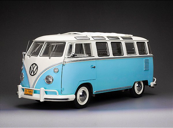 Volkswagen Kombi Samba 1962 1:12 Sunstar Azul