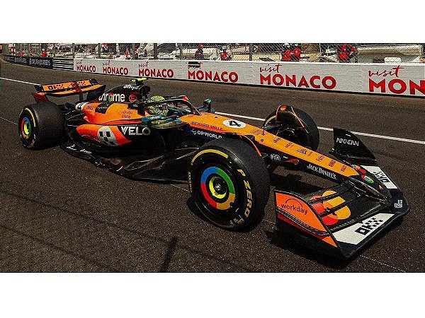 Fórmula 1 McLaren MCL39 McLaren F1 Team Lando Norris Winner GP Mônaco 2025 1:18 Spark