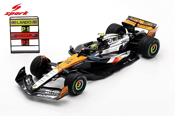 Fórmula 1 McLaren MCL39 No.4 McLaren F1 Team Lando Norris Winner GP Inglaterra 2025 1:18 Spark