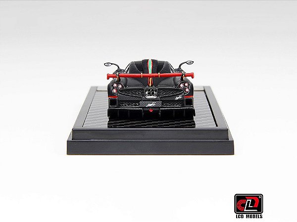 *** PRÉ-VENDA *** Pagani Imola Coupe 1:64 LCD Models Preto Carbon c/ Italian Flag PV12943