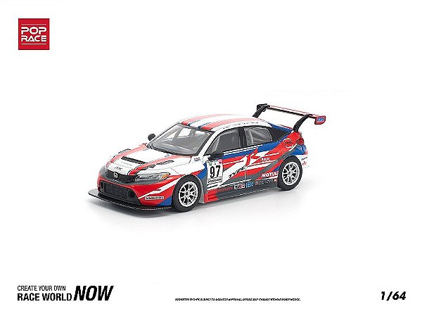 *** PRÉ-VENDA *** Honda Civic Type-R (FL5) TCR M&K Racing 1:64 POP RACE PV13007