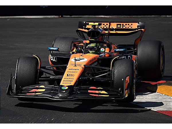 Fórmula 1 McLaren MCL39 Lando Norris GP Mônaco 2025 1:18 Solido