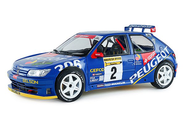 Peugeot 306 MAXI Rally de Avilès J.Ascona / J.Billmaier 1997 1:18 Solido Azul