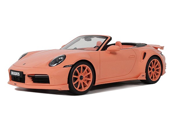 *** PRÉ-VENDA *** Porsche 911 Turbo S Cabriolet BRABUS 900 2024 1:18 GT Spirit Peetch Pink