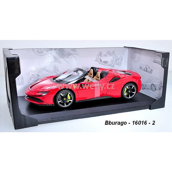 Ferrari SF90 Spider 2020 1:18 Bburago Vermelho