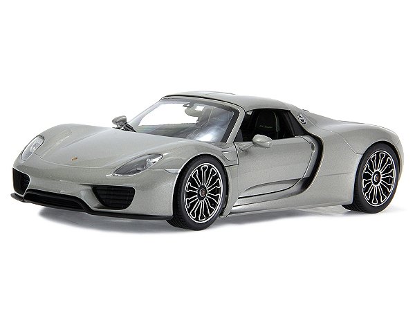 Porsche 918 Spyder Hard Top Welly 1:18 Cinza