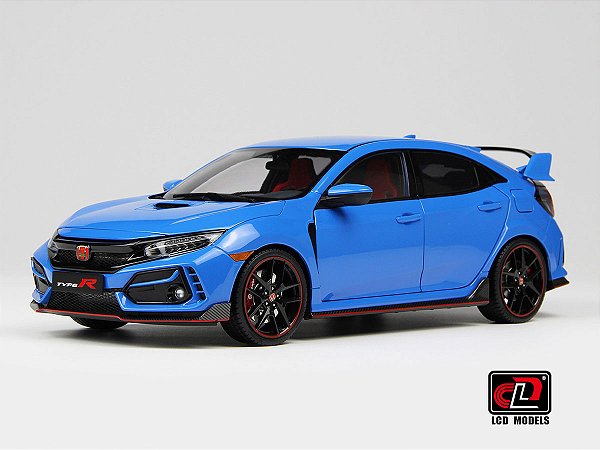 *** PRÉ-VENDA *** Honda Civic Type R FK8 2020 1:18 LCD Models Azul