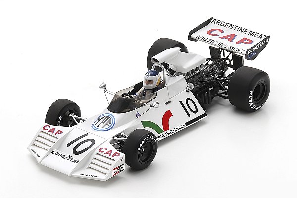Fórmula 1 Brabham BT42 No.10 Carlos Reutemann 3rd GP França 1973 1:18 Spark