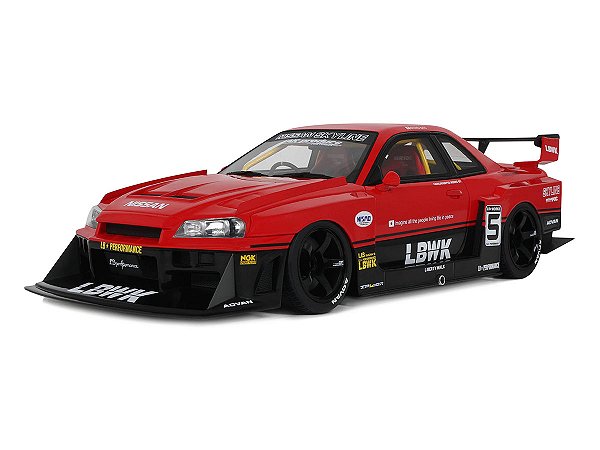 *** PRÉ-VENDA *** Nissan Skyline R34 GT-R Liberty Walk Super Silhouette 2020 1:18 GT Spirit