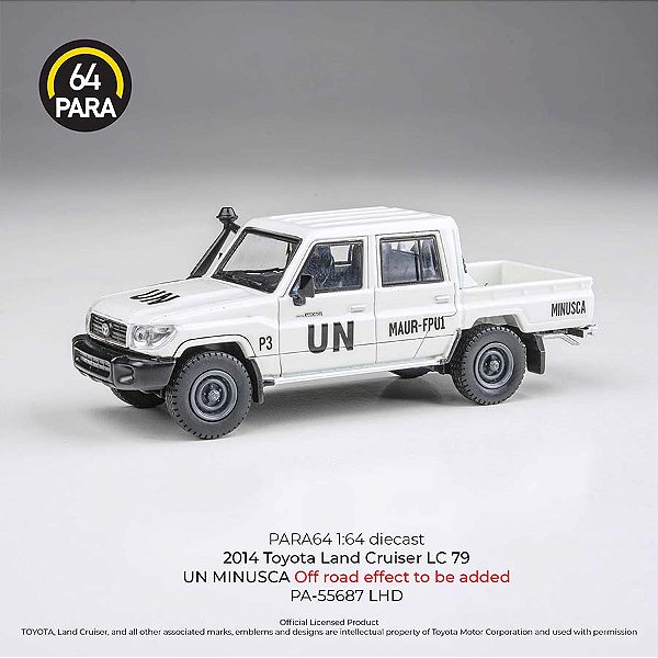 Toyota Land Cruiser LC79 2014 UN MINUSCA 1:64 PARA64 Branco