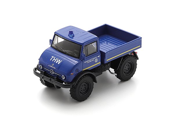 Unimog U406 THW 1975 1:64 Schuco Azul