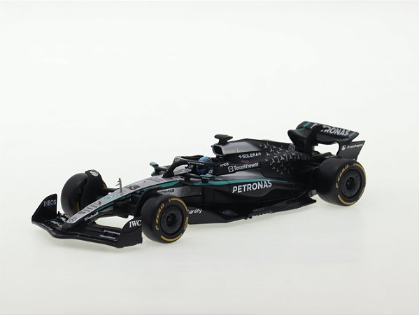 Fórmula 1 Mercedes AMG W16 Russel 2025 1:43 Bburago c/ Display e Piloto