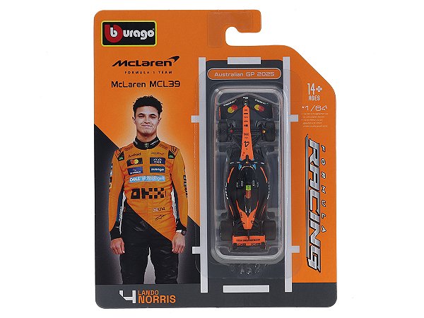 Fórmula 1 McLaren MCL39 Lando Norris 2025 1:64 Bburago