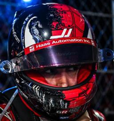 Capacete Esteban Ocon Haas F1 Team GP Las Vegas 2025 1:5 Spark