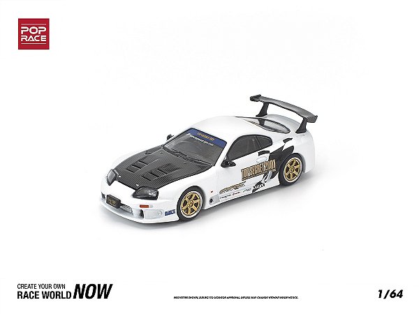 Toyota Supra GT300 TOP SECRET 1:64 POP RACE Branco