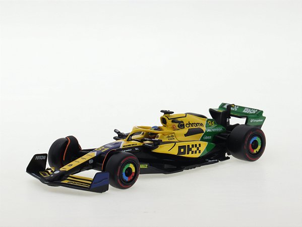 Ayrton Senna Tribute Fórmula 1 McLaren MCL38 GP Mônaco 2024 Piastri1:43 Bburago c/ Display e Piloto