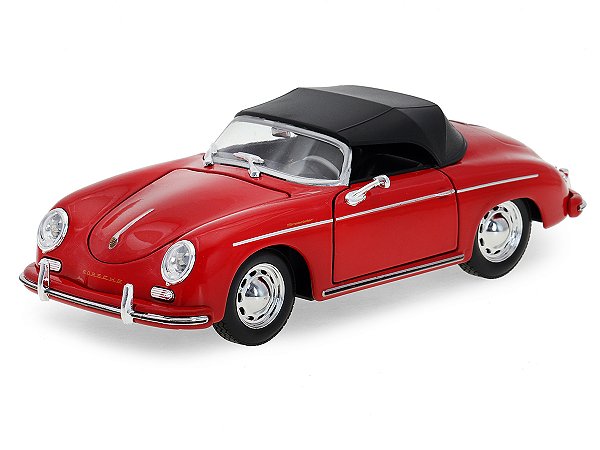 Porsche 356A Speedster 1956 1:24 Welly Vermelho