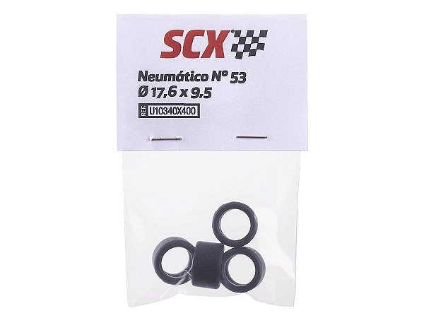 Jogo de Pneus de Borracha Nº53 sclik 04 unidades 1:32 SCX