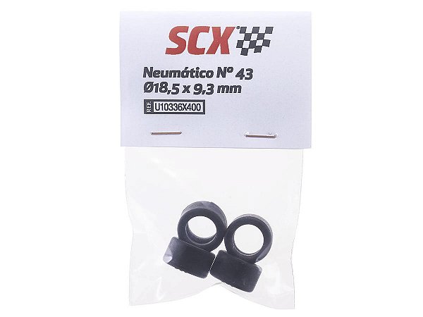 Jogo de Pneus de Borracha Nº43 slick 4 unidades 1:32 SCX