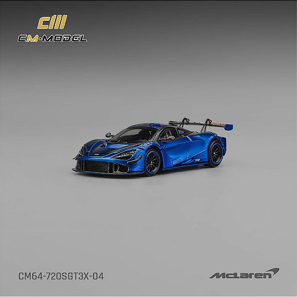McLaren 720S GT3X 1:64 CM Model Azul
