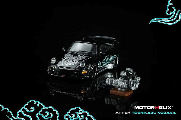 Porsche RWB 964 Silver Fenix Toshikazu Nozaka 1:64 MOTORHELIX