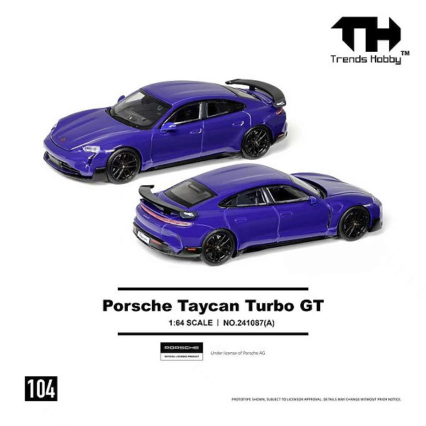 Porsche Taycan Turbo GT 1:64 Trends Hobby Purple