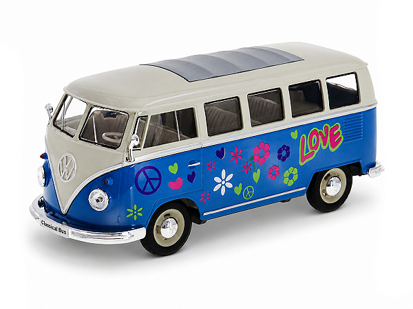 Volkswagen Kombi T1 Bus 1963 1:24 Welly Azul