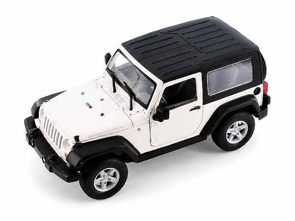 Jeep Wrangler Rubicon SoftTop 2007 1:24 Welly Branco