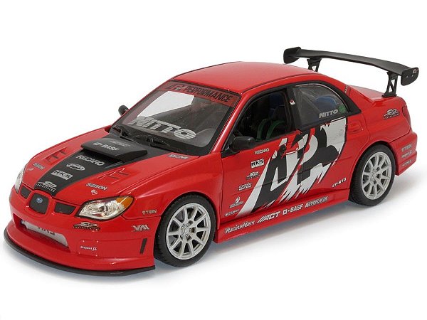 Subaru STi R 1:24 Welly Vermelho