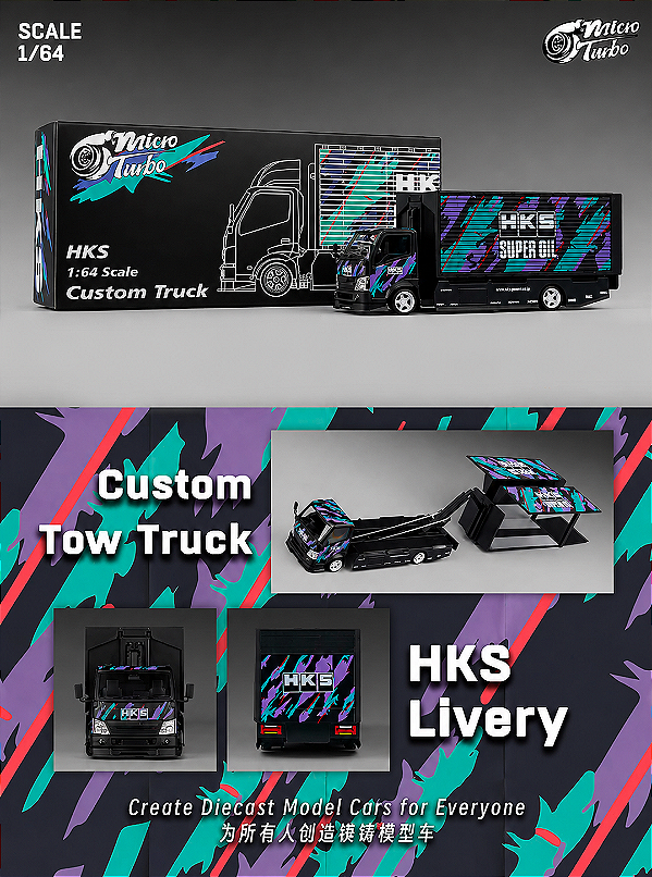 *** PRÉ-VENDA *** Custom Box Truck 1:64 Microturbo