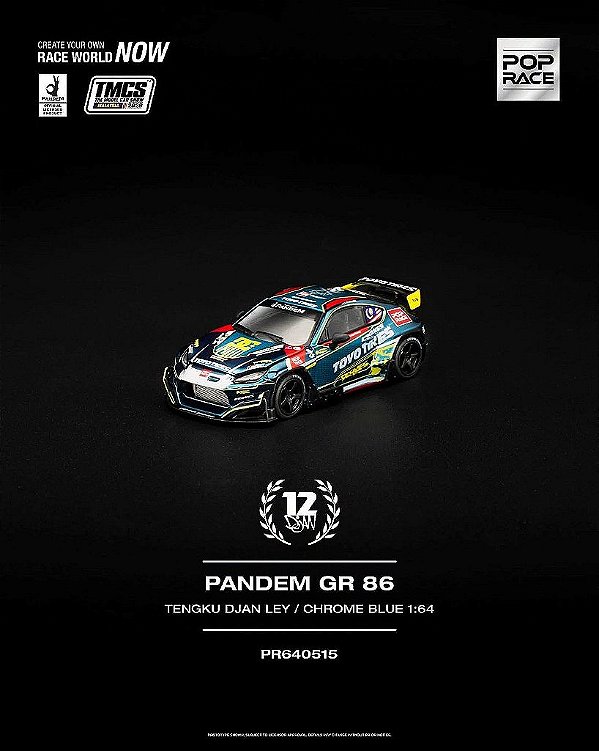 Pandem GT86 TENGKU DJAN LEY 1:64 POP RACE Exclusivo TMCS 2026