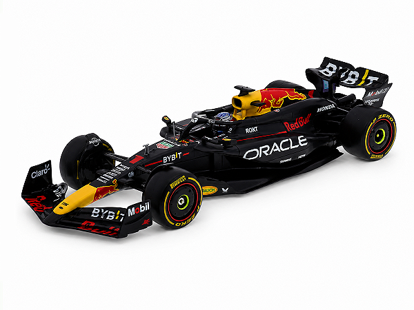 Fórmula 1 Red Bull RB20 Max Verstappen Campeão Mundial 2024 c/ Piloto 1:24 Bburago