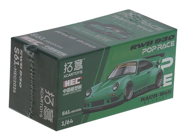 *** PRÉ-VENDA *** Porsche RWB 930 1:64 POP RACE Verde HEC 2026