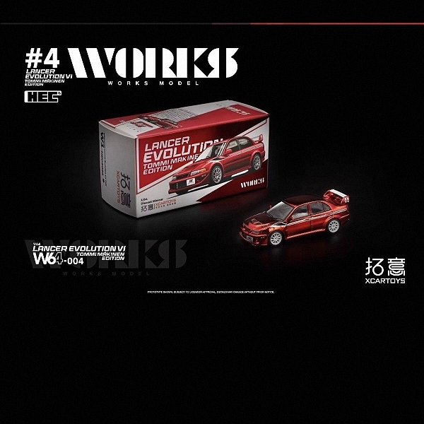 *** PRÉ-VENDA *** Lancer Evolution Tommi Mäkinen 1:64 Works Model HEC 2026