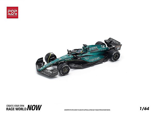 *** PRÉ-VENDA *** Fórmula 1 Aston Martin AMR23 2023 Fernando Alonso 1:64 POP RACE