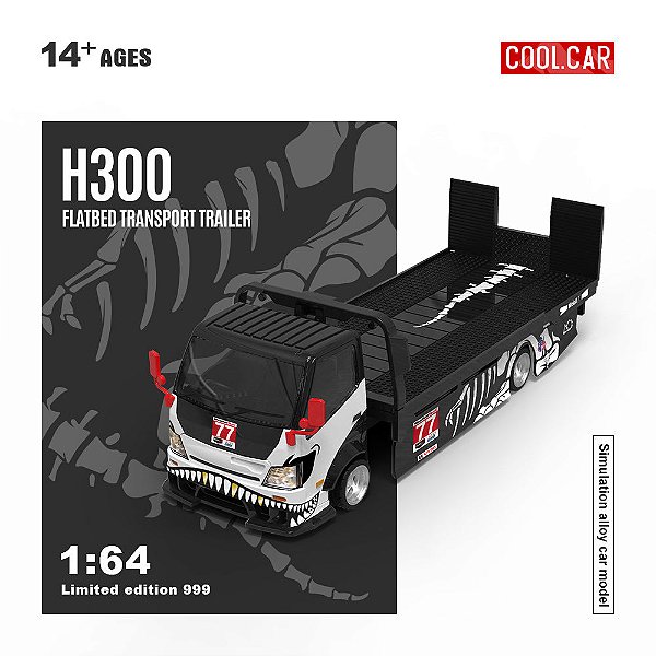 *** PRÉ-VENDA *** H300 Flatbed Transport 1:64 Cool Car PV13007