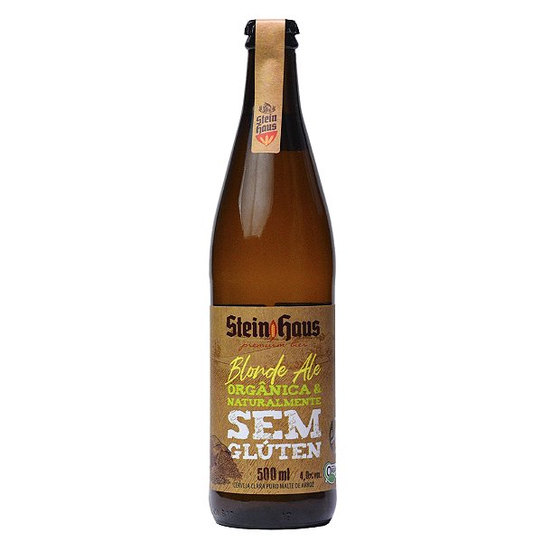 CERVEJA STEIN HAUS BLONDE 100% DE ARROZ SEM GLUTEN 500ML - COOPERNATURAL