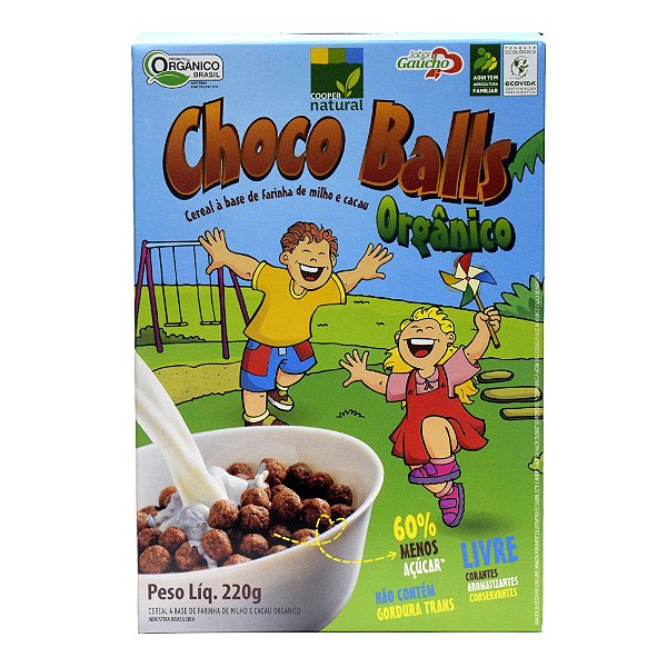 Choco Balls - Cereal a base de Arroz Vermelho 220gr - COOPERNATURAL